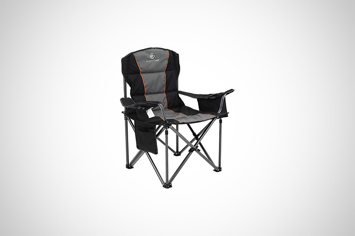 Chaise De Camping Pliante - Acier Inoxydable, Tissu Oxford, Pieds Antidérapants, Portable