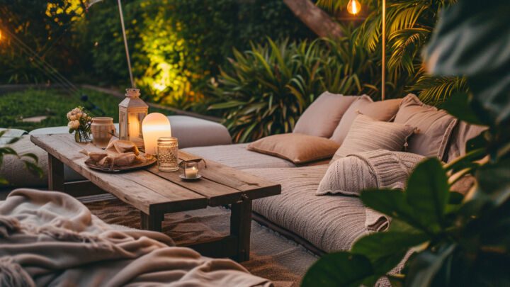 De la tente au salon : comment transformer votre espace extérieur en coin cosy ?